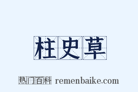柱史草是什么意思的图片